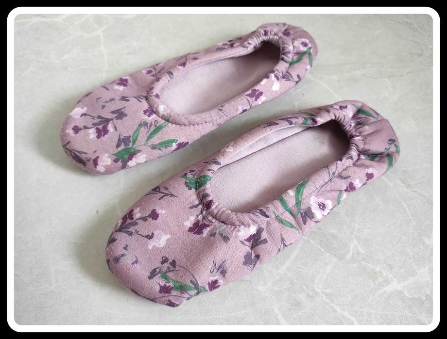 Kapcie damskie 37 bambosze wkładane 24 cm