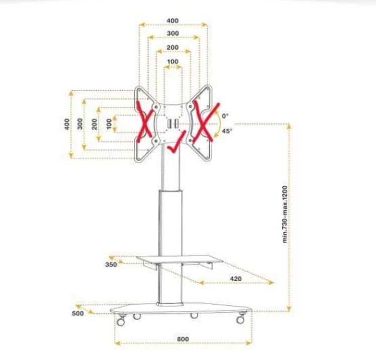 Кронштейн-стійка під ТВ Brateck FS02G