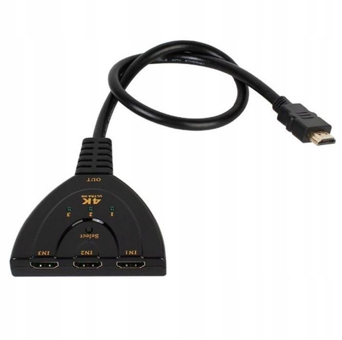 Swich przełącznik HDMI 3 w 1 FHD, 4k