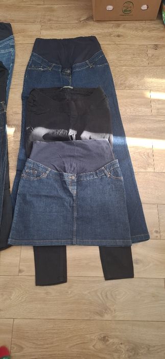 5 par spodni ciążowych  plus spódnica XL 42