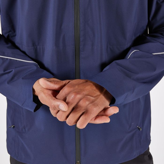 Casaco Impermeável de Trail Running Homem KIPRUN Run 500 Azul