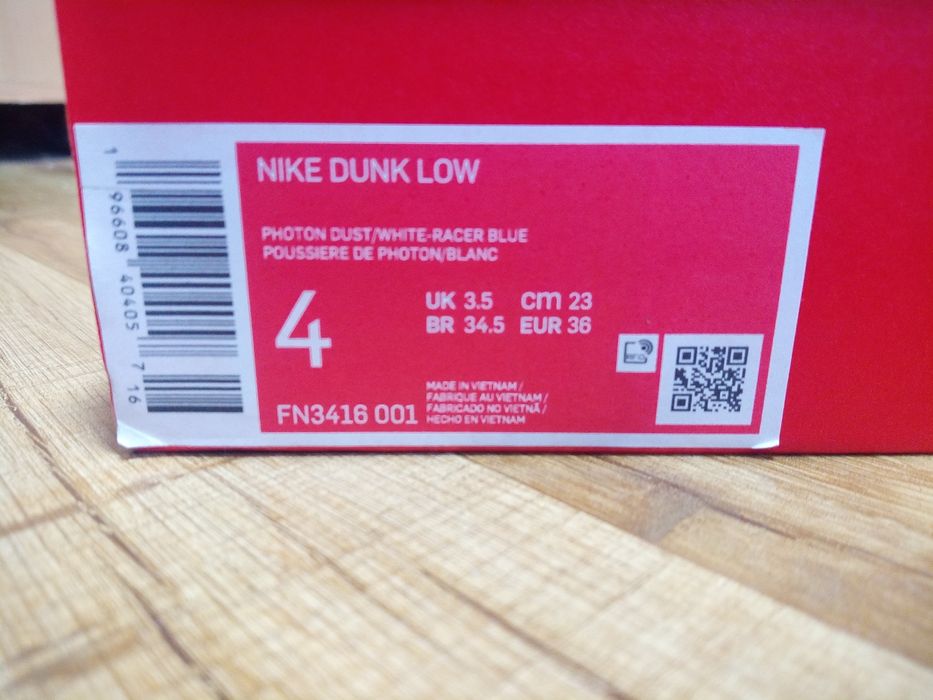 Buty Nike dunk low white racer blue