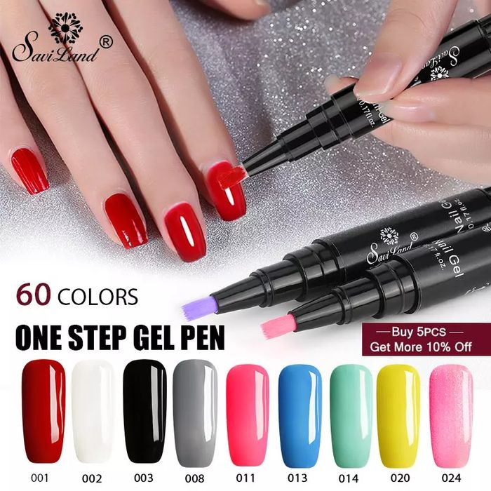 Verniz de gel em caneta