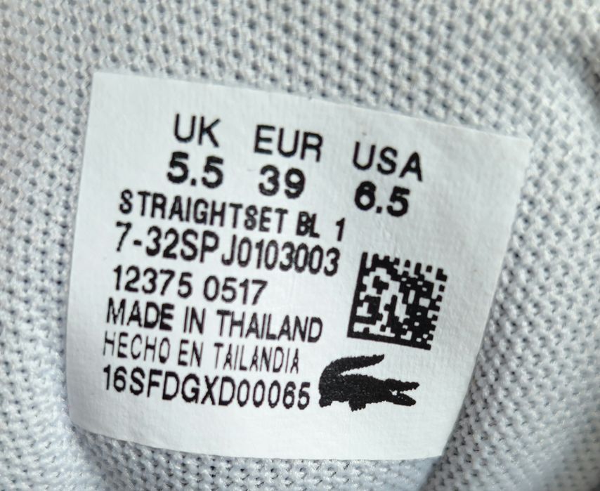 Sneakersy LACOSTE Straightset, granatowe r.39, w świetnym stanie