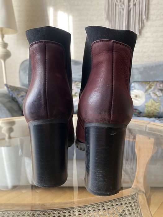Botki burgundowe bordowe wojas