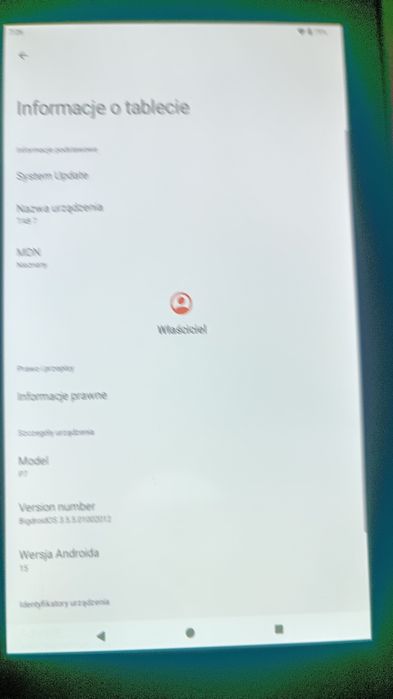 Tablet adroid 15