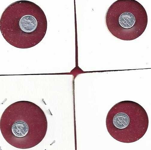 MOEDAS  MINIATURAS 4  DATAS   4 VALORES  NOVAS