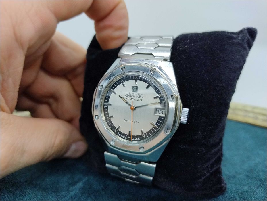 Oryginalny Zegarek Atlantic Beach boy lata 70 ! Mechaniczny 17 Rubin !