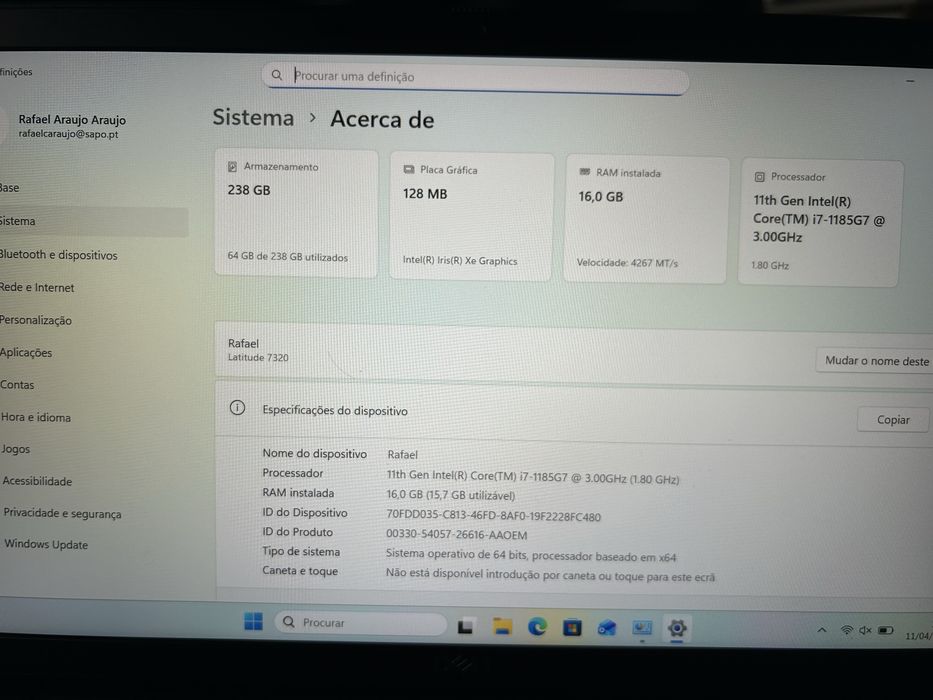 Notebook Dell I7 13 polegadas447391393718609922