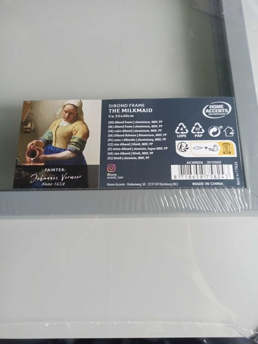 Obraz Mleczarka 55 X 40CM Rama z Alu Dibond Bardzo Wytrzymała