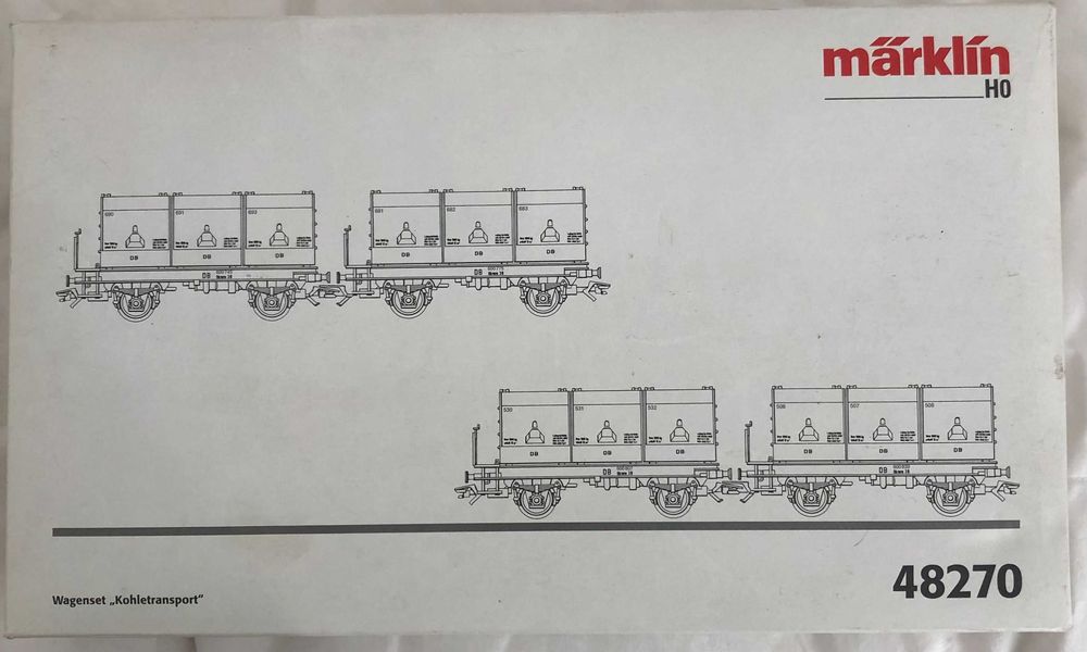 Märklin 48270 Car Set " Transport Lime " 4x 0Kmm38 DB H0, #X-78-7