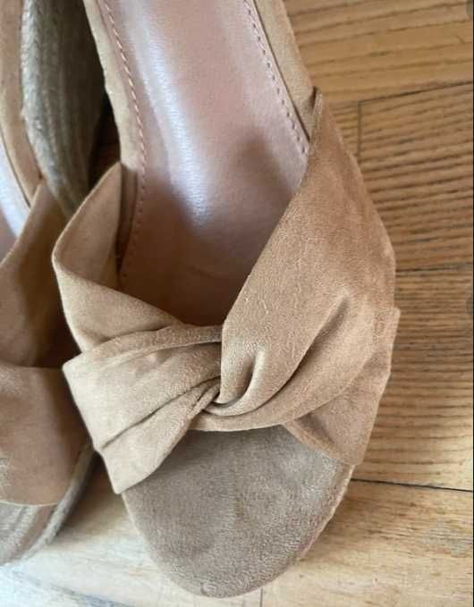 sandały na koturnie espadryle, 37