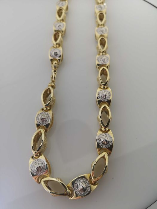 Złoty łańcuszek VERSACE pr.585,dł.67cm,53,3g Nowy(7001)
