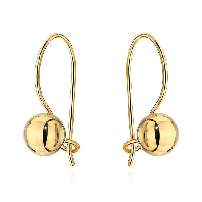 Kolczyki złote kulki pr.585 na biglu