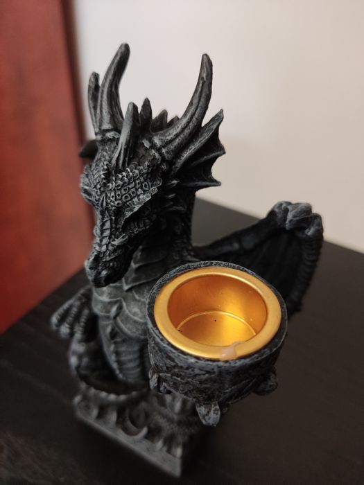 Figura Miniatura Dragão para pousar vela