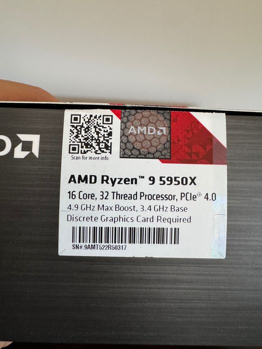 AMD Ryzen 9 5950X | 16 rdzeni / 32 wątki | Stan Idealny | BOX