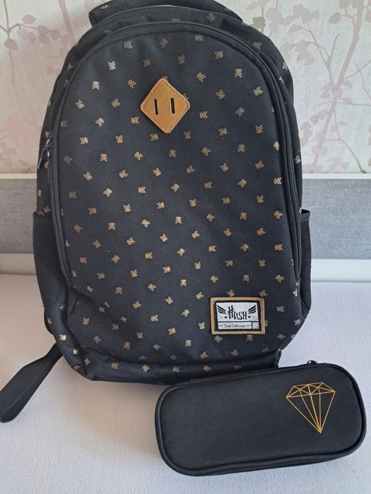 Plecak szkolny dziewczęcy młodzieżowy z piórnikiem