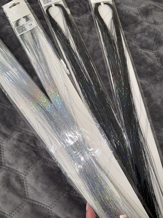 Дождик для волос термонити блестящие нити