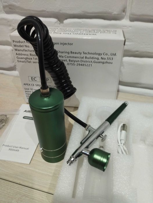 Аэрограф с компрессором , цифровой дисплей, шланг.