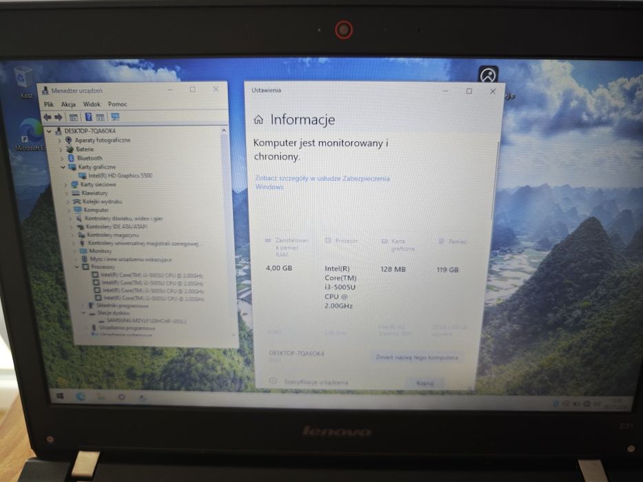 Lenovo ThinkPad E31 i3-5005U 4GB RAM 128GB SSD  13,3"