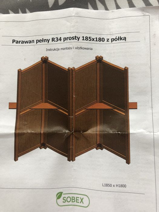 Drewniany parawan ogrodowy/ balkonowy
