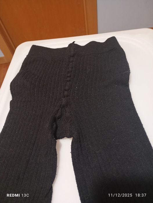 Meias calças caneladas