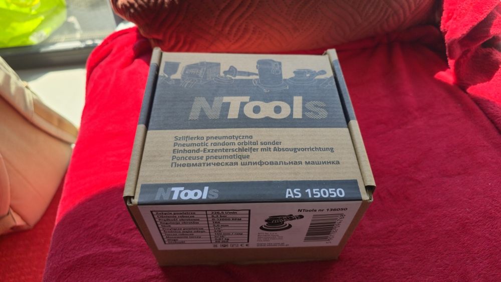 NTools AS 15050 szlifierka pneumatyczna nowa skok 5mm