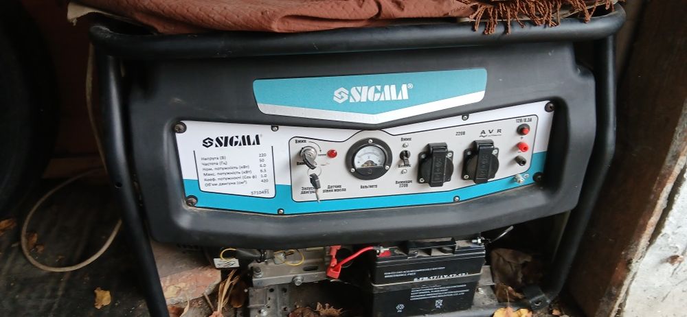 Продам генератор Sigmaна 6кВт