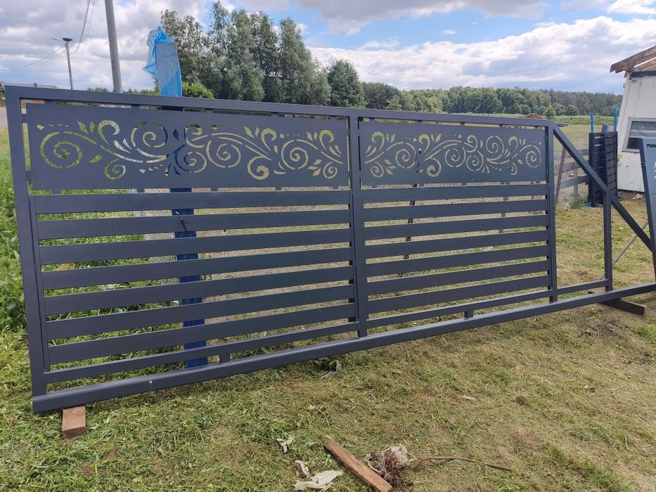 Brama z furtka 400x170 tanio