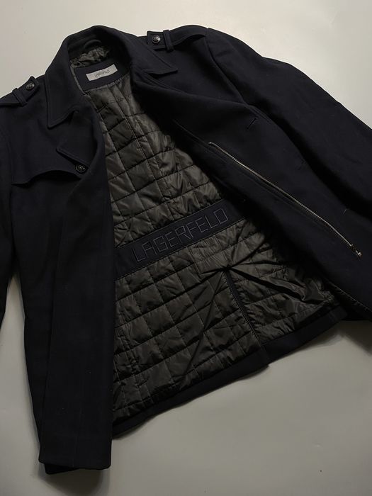 Lagerfeld чоловіче пальто зима осінь двубортне шерсть