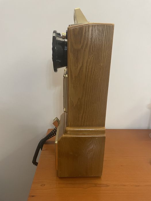 Telefone vintage madeira replica modelo payphone 1928