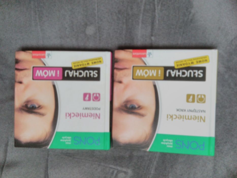 zestaw książek i płyt do niemieckiego