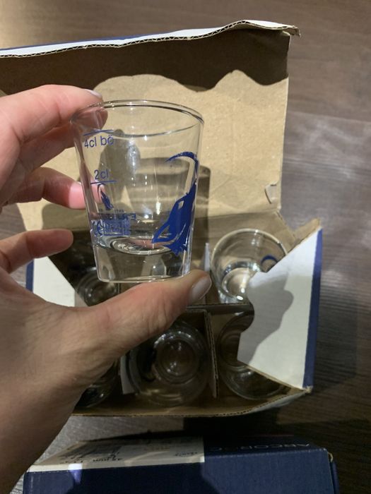 12 copos de shot eristoff vidro novos