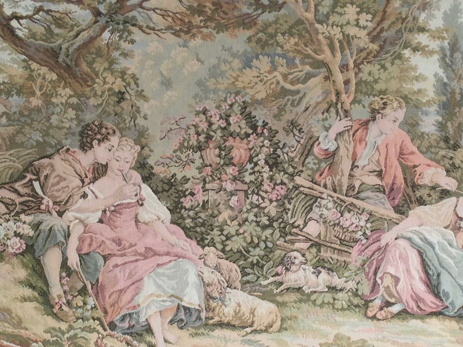 Quadro tapeçaria amor primaveril64751674257921126