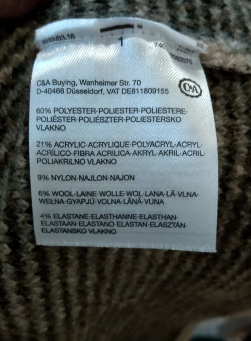 Sweterkowa spódniczka mini moro C&A rozmiar M