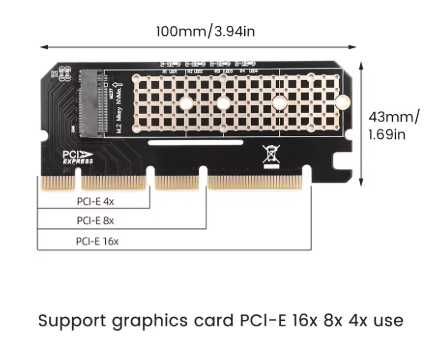 ADAPTADOR Ssd Nvme M.2 Para PciExpress