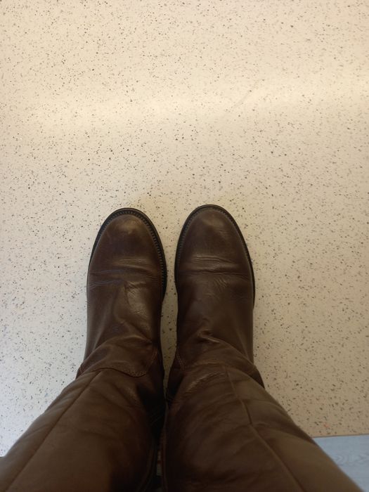 Botas de senhora número 37 "Foreva" em pele castanha