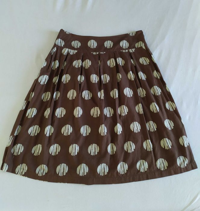 Spódnica brązowa marki TU rozmiar 40 na lato na co dzień do pracy