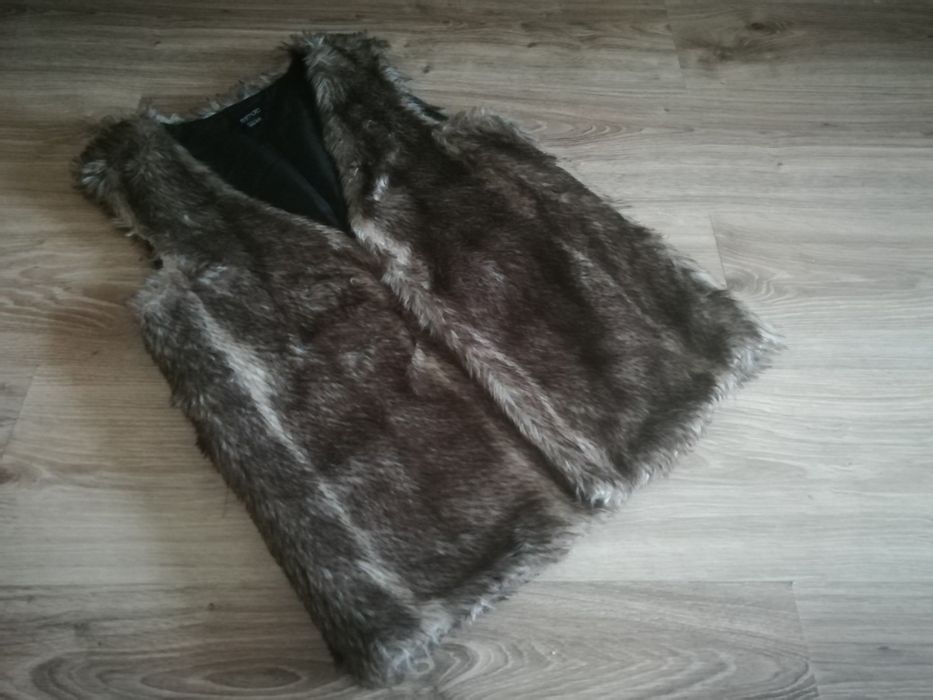 Bezrękawnik kamizelka futerko S/M