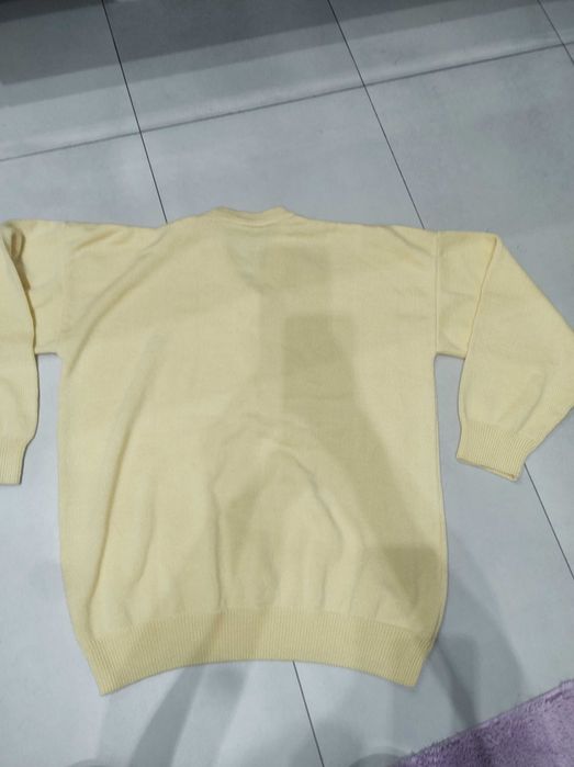 Lacoste Made in France sweter w serek unisex oversize