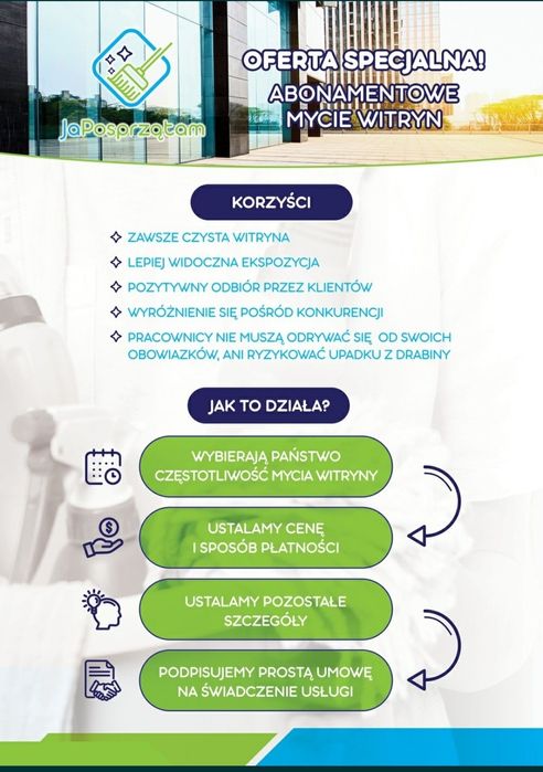 Usługi sprzątania - Firma sprzątająca