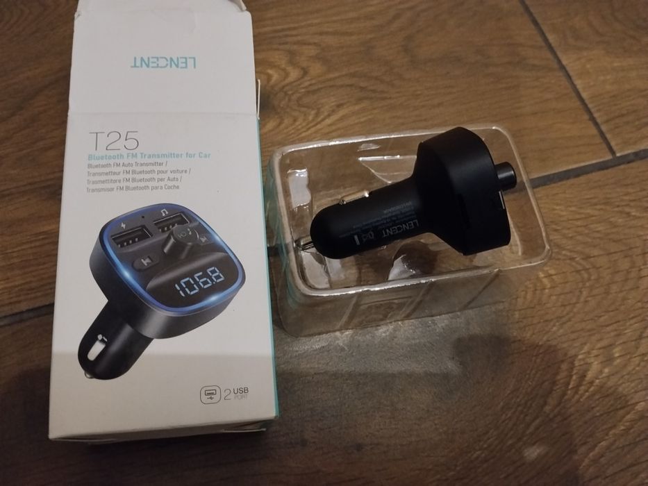 Transmiter FM samochodowy bluetooth