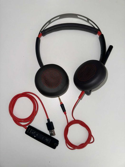 Auricular Poly Blackwire 5220 USB microfone com cancelamento de ruído