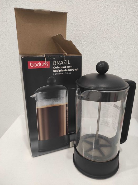 Cafeteira Francesa Bodum 1L, em excelente estado, usada uma vez