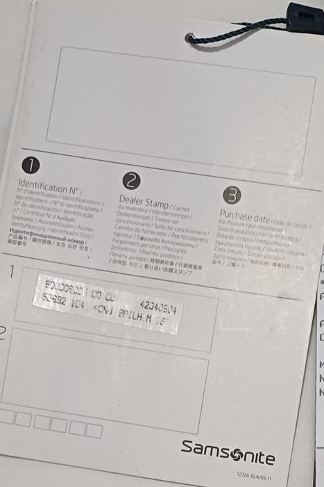 Mala Samsonite espaçosa para portáteis (com etiquetas originais)