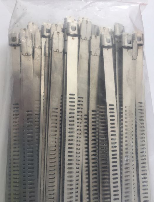 Opaski zaciskowe metalowe 7x550 100szt super mocne