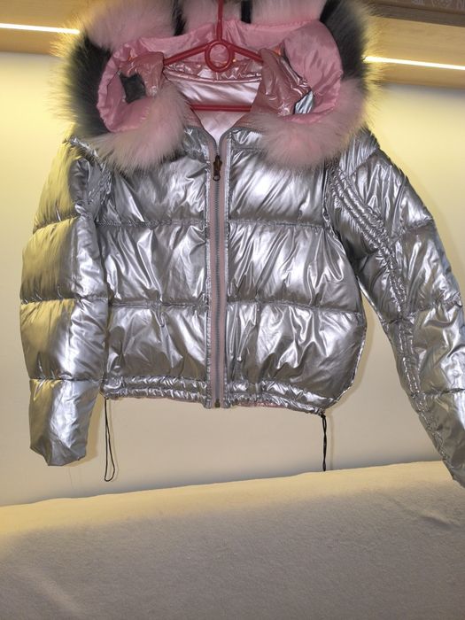 Piękna dwustronna zimowa kurtka damska M/L