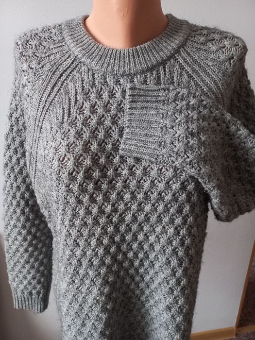 XL sweter ażurowy 80 % akryl