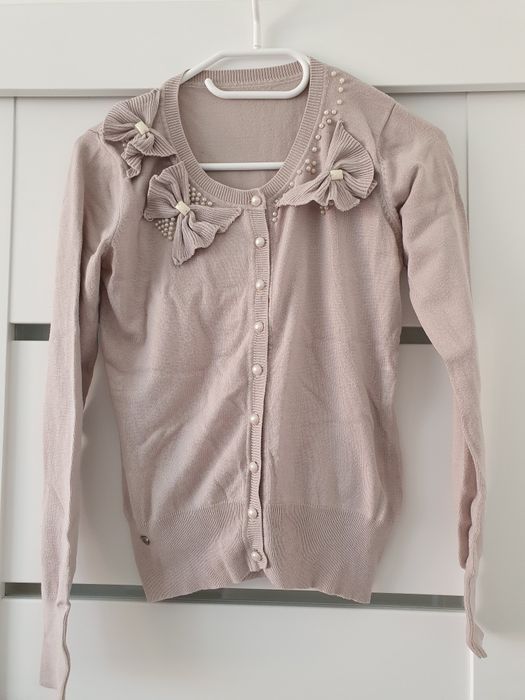 Sweterek siwy/ beżowy r.38