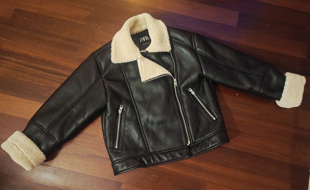 Blusão tipo biker da Zara (menina).